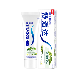 舒适达多效臻护牙膏天然积雪草清新口气草本植萃100g 新旧包装随机发