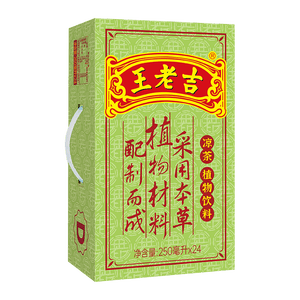 王老吉凉茶250ml*24盒绿盒装 植物草本降火饮料 （新老包装随机发货）