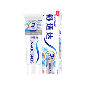 舒适达美白抗敏修护成人牙膏180g亮白去黄去渍含氟防蛀清新口气京东自营