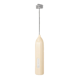 打蛋器打奶泡器打发器电动咖啡打泡器奶泡打发器手持小型电动搅拌棒打发器 奶黄色【三挡调速 快速打发】