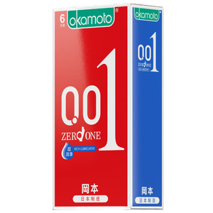 冈本（OKAMOTO）超薄避孕套 001超润滑6片 男女用成人情趣计生用品0.01mm安全套套