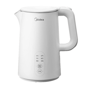 美的（Midea）电热水壶烧水壶养生自动断电调奶器一体恒温水壶食品级304不锈钢1500W 1.5L大容量 SH15X301