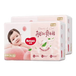 好奇（Huggies）铂金装小桃裤成长裤XXL74片(15kg以上)尿不湿【夏季散热王】