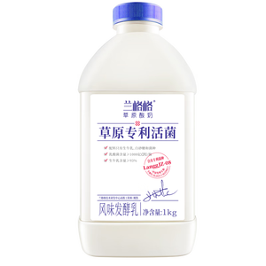 兰格格 草原酸奶 专利活菌1kg*1 生鲜低温酸牛奶 可制干噎希腊老酸奶