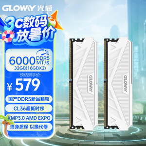 光威（Gloway）32GB(16GBx2)套装 DDR5 6000 台式机内存条 天策 弈系列 国产DDR5颗粒 CL36