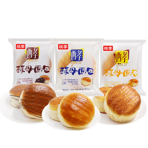 桃李酵母面包混合口味牛奶香蕉巧克力早餐蛋糕点心办公室零食整箱900g
