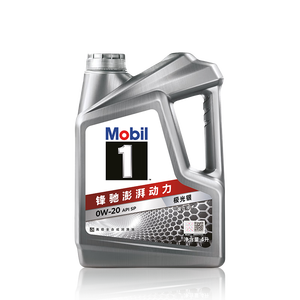 美孚（Mobil）全合成汽机油0W-20 SP级4L美孚1号极光银汽车保养京东养车自营