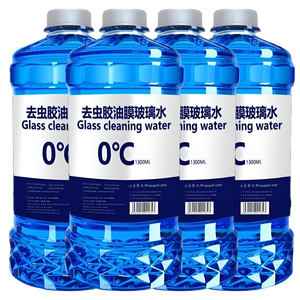 汽车去油膜玻璃水去虫胶冬季防冻清洁液强力去污清洗视野清洁剂 0度以上可用/4桶装强去污