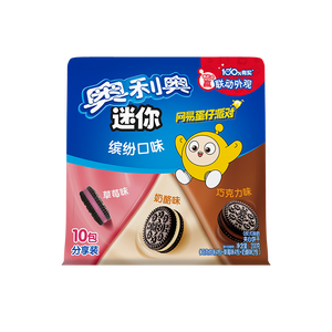 奥利奥（Oreo）  mini夹心饼干缤纷口味 200g 3口味  休闲零食 早餐下午茶