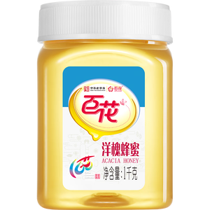 百花洋槐蜜 洋槐蜂蜜1000g槐花蜜中华老字号 早餐牛奶伴侣 节日礼品
