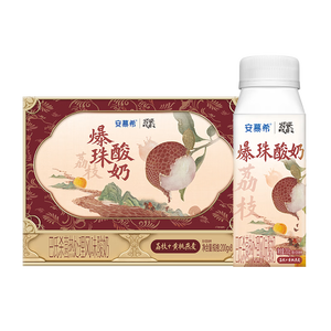 伊利安慕希荔枝黄桃燕麦风味爆珠酸奶200g*8盒/箱