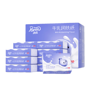 润点乳霜纸3层100抽*12包S码婴儿纸巾云柔巾保湿纸抽纸家用