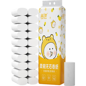 蓝漂（Lam pure）实芯扁卷纸白色卫生纸卷纸厕纸纸巾 5层 33节*20卷