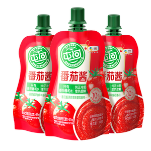 屯河番茄酱100g*3 0添加剂内蒙新疆番茄酱小包装番茄膏意面酱中粮出品
