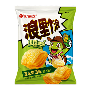 好丽友（ORION）浪里个浪玉米浓汤味125g/袋休 闲零食薯片小包装膨化食品小吃