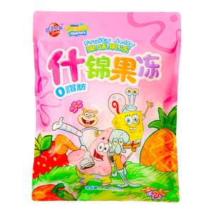 蜡笔小新 海绵宝宝什锦果冻 1kg 多种水果混合口味 童年经典 休闲零食