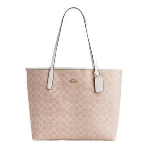 蔻驰（COACH）【品牌直供】新款女包CITY33通勤电脑包托特包沙黄CV976 生日礼物