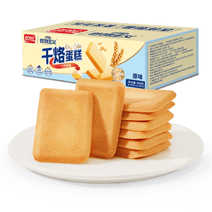 盼盼 干烙蛋糕 鸡蛋饼干早餐点心休闲零食下午茶糕点 原味500g/箱