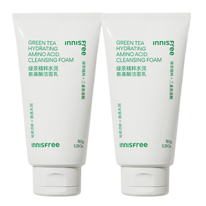 悦诗风吟（Innisfree）绿茶洗面奶150g*2氨基酸泡沫洗面奶男士水润控油清洁保湿水润