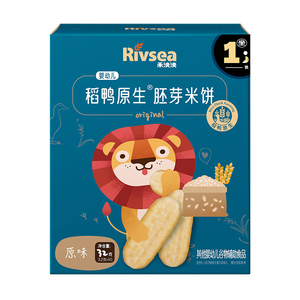 禾泱泱婴幼儿零食胚芽米饼稻鸭原生原味32g强化钙铁锌宝宝零食锻炼抓握