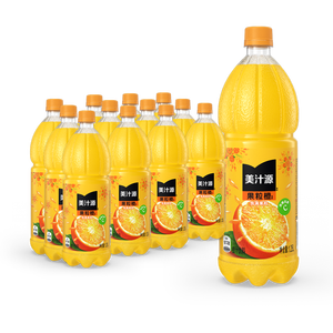 可口可乐（Coca-Cola）美汁源 果粒橙 橙汁果汁饮料 1.25L*12瓶 聚餐