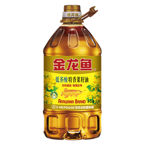 金龙鱼 食用油【保真菜籽油】低芥酸非转基因压榨 特香菜籽油5L
