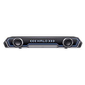漫步者花再Halo PixelBar深渊字幕歌词音响电脑桌面游戏音箱 蓝牙长条有线音箱RGB灯效 破界黑