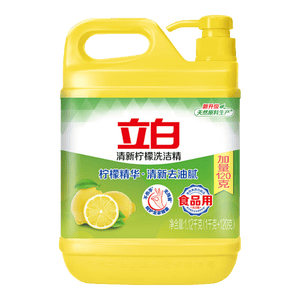 立白柠檬洗洁精大瓶除味去油不伤手A类食品用果蔬清洗洗碗液洗涤剂 【家庭装】柠檬洗洁精2斤*1桶