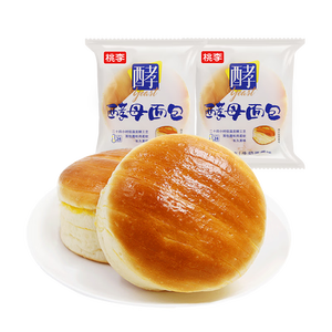 桃李酵母面包牛奶蛋羹味600g营养早餐手撕软面包蛋糕点心休闲零食整箱