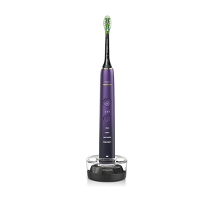 飞利浦（PHILIPS）声波电动牙刷高端钻石9系 10倍洁净去除99.9%牙渍 生日礼物送男士/女友HX9911/69紫