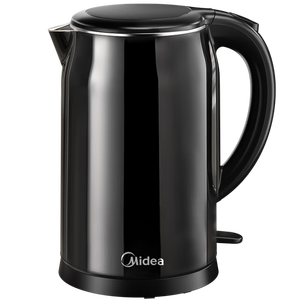 美的（Midea）电热水壶烧水壶1.7L容量0涂层烧水壶304不锈钢双层防烫无缝内胆快速烧水MK-SH17M301C