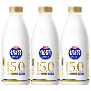 光明优倍浓醇5.0优质乳蛋白 全脂 780ml*3 生鲜 低温奶