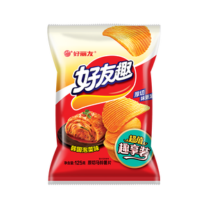 好丽友（ORION）好友趣韩国泡菜味125g 追剧休闲零食薯片膨化食品解馋小吃