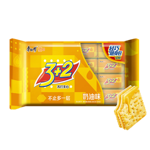 康师傅 3+2苏打夹心饼干 奶油味300g 休闲零食 早餐下午茶
