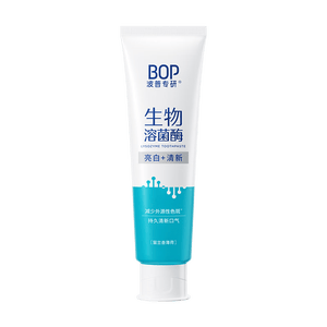 波普专研（bop）迪丽热巴同款生物溶菌酶牙膏亮白牙齿持久清新口气亮白成人120g