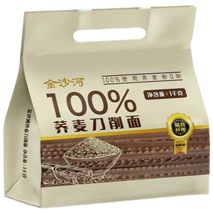 金沙河 挂面 100%荞麦刀削面1000g*1袋 无盐 杂粮速食挂面 热门商品
