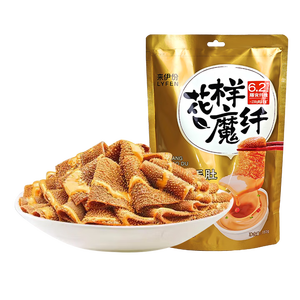 来伊份麻酱素毛肚 麻酱味魔芋爽辣条高纤维办公室休闲零食礼包180g