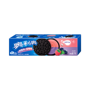 奥利奥（Oreo） 缤纷双果味夹心饼干 蓝莓味+树莓味97g 休闲零食 早餐下午茶