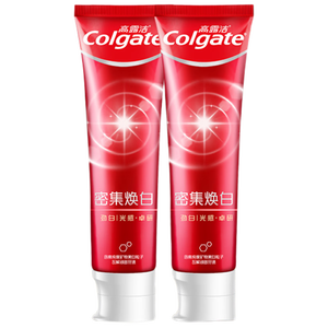 高露洁（Colgate）【热卖榜】密集焕白锁白红色牙膏美白清新去渍含氟防蛀结婚120g*2