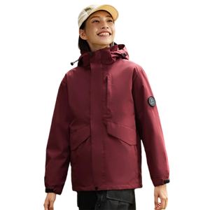 熊猫相伴冲锋衣女三合一可拆卸羊毛内胆春秋冬季新款小个子黑色外套防风衣