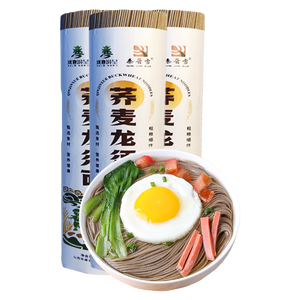 秦晋雪黑荞麦面0脂面条龙须面无盐减脂健康山西挂面 500g*1袋