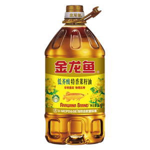金龙鱼 食用油【保真菜籽油】非转基因 特香低芥酸菜籽油6.18L