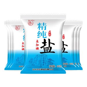 【限拍2单】雪天盐小厨食用盐整箱加碘精制400g未加碘盐批发家用 【活动】精制加碘盐400g 1袋