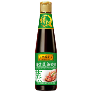 李锦记【百厨大战同款】薄盐系列 薄盐蒸鱼豉油410ml 【减盐25%* 特级】
