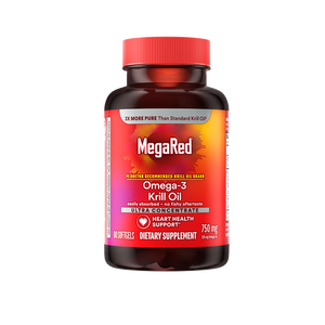 MegaRed脉拓南极磷虾油胶囊深海鱼油omega-3美国原装进口高纯度750mg80粒