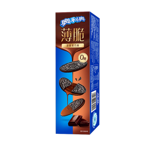 奥利奥（Oreo）【曾沛慈同款】黑巧味0糖薄脆饼干夹心饼干62g休闲零食