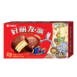 好丽友（ORION）经典原味巧克力派30枚超2斤 营养早餐蛋糕面包休闲零食点心