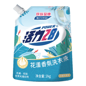 活力28【假一赔三】活力28花漾香氛洗衣液2kg洁净衣物亮白增艳留香持久 洗衣液2kg*1袋