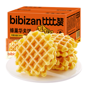 比比赞（BIBIZAN）蜂巢华夫饼400g营养早餐饱腹代餐手撕面包蛋糕点心小吃休闲零食品