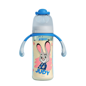贝亲（Pigeon）迪士尼疯狂动物城PPSU双把手彩绘奶瓶330mL L号 6月+ 探案朱迪